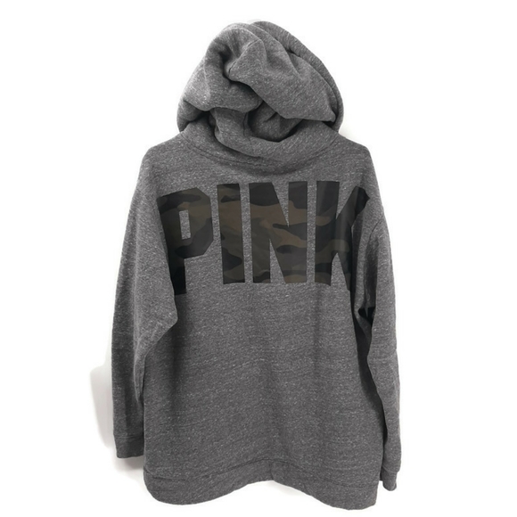 PINK Victoria's Secret Tops - * HOLD* PInk VS Camo sherpa hoodie sweatshirt